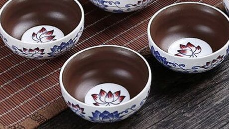 Tazza Da Tè Gaiwan In Ceramica - Set Da Tè Cinese Kung Fu Stile Antico - Capacità 170ml Con Piattino E Coperchio - Colore Bianco