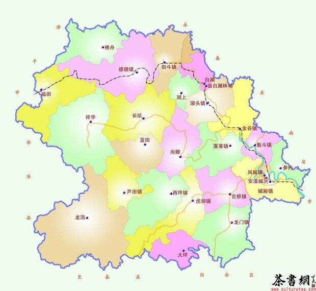 Карта уезда Аньси